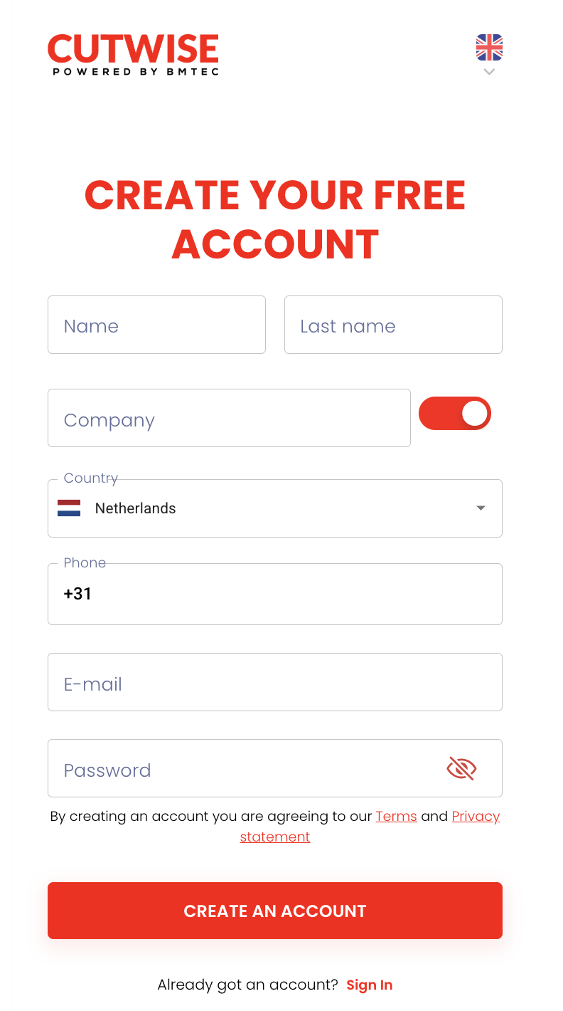 Create account